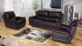 Nowoczesny skórzany komplet wypoczynkowy z relaksem - Montana firmy Bostonsofa; kolor ciemny brąz 5009