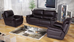 Skórzany zestaw wypoczynkowy 3+1+1 z funkcją relax Montana