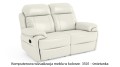 Sofa skórzana 2-osobowa Orlando z funkcją relaks w kolorze śmietanka (3501)