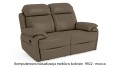 Sofa skórzana 2-osobowa Orlando z funkcją relaks w kolorze mocca (9922)