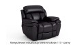 fotel skórzany Boston bujano obrotowy z funkcją relax w kolorze czarny