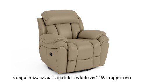 fotel skórzany Boston Bujano obrotowy z funkcją relax
