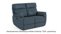Sofa skórzana 2-osobowa Georgia z funkcją relax w kolorze granatowy (7028)
