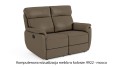 Sofa skórzana 2-osobowa Georgia z funkcją relax w kolorze mocca (9922)