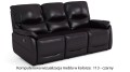Sofa skórzana wypoczynkowa Florida z funkcją relax w kolorze czarny (113)