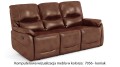 Skórzana sofa TV, Florida z rozkładaną funkcją relaks w kolorze koniak (7056)