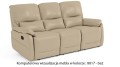 Sofa skórzana wypoczynkowa Florida z funkcją relax w kolorze beż (8817)