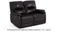 Kanapa wypoczynkowa 2-osobowa Florida z funkcją relax w kolorze czarny (113)