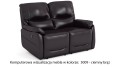 Sofa wypoczynkowa skórzana Florida dwuosobowa z funkcją relax w kolorze ciemny brąz (5009)