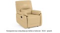 Wypoczynkowy fotel skórzany Florida z funkcją relax w kolorze piasek (3024)