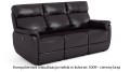 Sofa wypoczynkowa skórzana trzyosobowa Georgia z rozkładaną funkcją relax w kolorze ciemny brąz (5009)