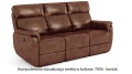 Sofa skórzana 3-osobowa Georgia z funkcją relax w kolorze koniak (7056)