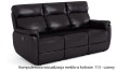 Sofa skórzana 3-osobowa Georgia z funkcją relax w kolorze czarny (113)
