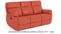 Sofa skórzana 3-osobowa Georgia z funkcją relax w kolorze cegła (2017)