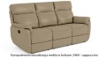 Sofa wypoczynkowa skórzana trzyosobowa Georgia z rozkładaną funkcją relax w kolorze cappuccino (2469)