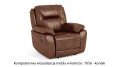 Fotel skórzany Atlanta z rozkładaną funkcją relax w kolorze koniak (7056)