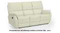 Kanapa 3-osobowa Texas z funkcją relaks w kolorze ecru, elegancka i wygodna sofa do salonu.