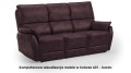 Kanapa Texas 3-osobowa w kolorze bordo, funkcja relaks, stylowa sofa do nowoczesnych salonów.