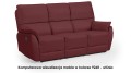3-osobowa kanapa Texas wiśniowa z funkcją relaks, wygodna i elegancka sofa wypoczynkowa.
