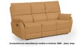 3-osobowa kanapa Texas jasny brąz, funkcja relaks, wygodna sofa do salonu.