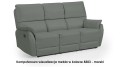 3-osobowa kanapa Texas morska z funkcją relaks, elegancka sofa do nowoczesnych wnętrz.