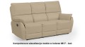 3-osobowa kanapa Texas beżowa z funkcją relaks, komfortowa sofa do salonu.