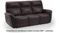 3-osobowa kanapa Dallas czekoladowa z funkcją relaks, elegancka i wygodna sofa do wnętrz.