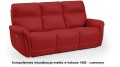 Kanapa Dallas 3-osobowa czerwona z funkcją relaks, wyrazista, komfortowa sofa do salonu.