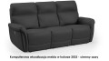 Kanapa Dallas 3-osobowa ciemnoszara z funkcją relaks, nowoczesna sofa o eleganckim wyglądzie.
