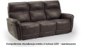 Kanapa Dallas 3-osobowa szarobrązowa, funkcja relaks, elegancka sofa w stonowanej kolorystyce.