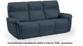 Kanapa Dallas 3-osobowa granatowa z funkcją relaks, nowoczesna i komfortowa sofa do salonu.