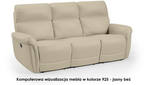 Kanapa 3-osobowa Dallas ciemnoszara z funkcją relaks, elegancka sofa o nowoczesnym designie i wysokim komforcie.