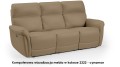 Skórzana, wygodna sofa z funkcjami relax, model Dallas, kolor cynamon (2322)