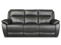Stylowa sofa skórzana Atlanta w kolorze czarnym