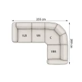 Wariant narożnika Boston z funkcją relax 1R+1M+C+1R