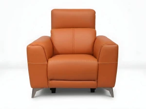 Nowoczesny fotel skórzany z elektryczną funkcją relax Milano