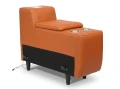 Nowoczesna sofa skórzana Milano z elektrycznym sterowaniem relaksu, regulowanymi zagłówkami i luksusowym charakterem.