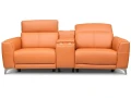 Nowoczesna sofa skórzana Milano z elektryczną funkcją relax, eleganckim wykończeniem i komfortowym siedziskiem do luksusowego salonu.