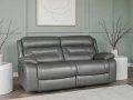 skórzana sofa z funkcjami relaks Denver w kolorze szarym 2032