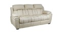 Trzyosobowa sofa skórzana Boston z funkcją spania; kolor beż