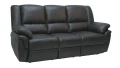 Skórzana sofa 3-osobowa ALABAMA marki Bostonsofa; kolor ciemny brąz