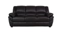 Alabama Sofa skórzana, wypoczynkowa trzyosobowa z funkcją spania, ciemny brąz 5009