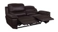 Kanapa skórzana 3-osobowa Montana z rozłożoną funkcją relax w kolorze ciemny brąz (5009)