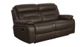 Elegancka skórzana brązowa sofa Denver z funkcją relax od Bostonsofa, kolor L-0309