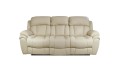 3-osobowa sofa skórzana Boston z funkcją relax; kolor beż