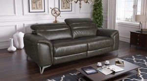 Sofa skórzana 3 osobowa z elektryczną funkcją relax i elektrycznymi zagłówkami Miami