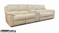 Mebel kinowy Home Cinema firmy Bostonsofa - opcja z 4 siedziskami relax i stolikiem pośrodku