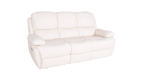 Kanapa ze skóry naturalnej z funkcjami relax, model Portland, kolor cappuccino.