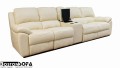 Mebel kinowy Home Cinema firmy Bostonsofa - opcja z 4 siedziskami relax i stolikiem pośrodku