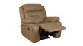 Fotel skórzany  Denver firmy Bostonsofa, z rozłorzoną funkcją relax kolor cynamonowy (5114)